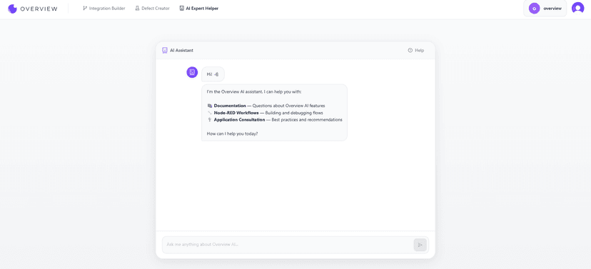OV AI Expert Helper: Your Intelligent Assistant for Vision Inspection | Overview AI
