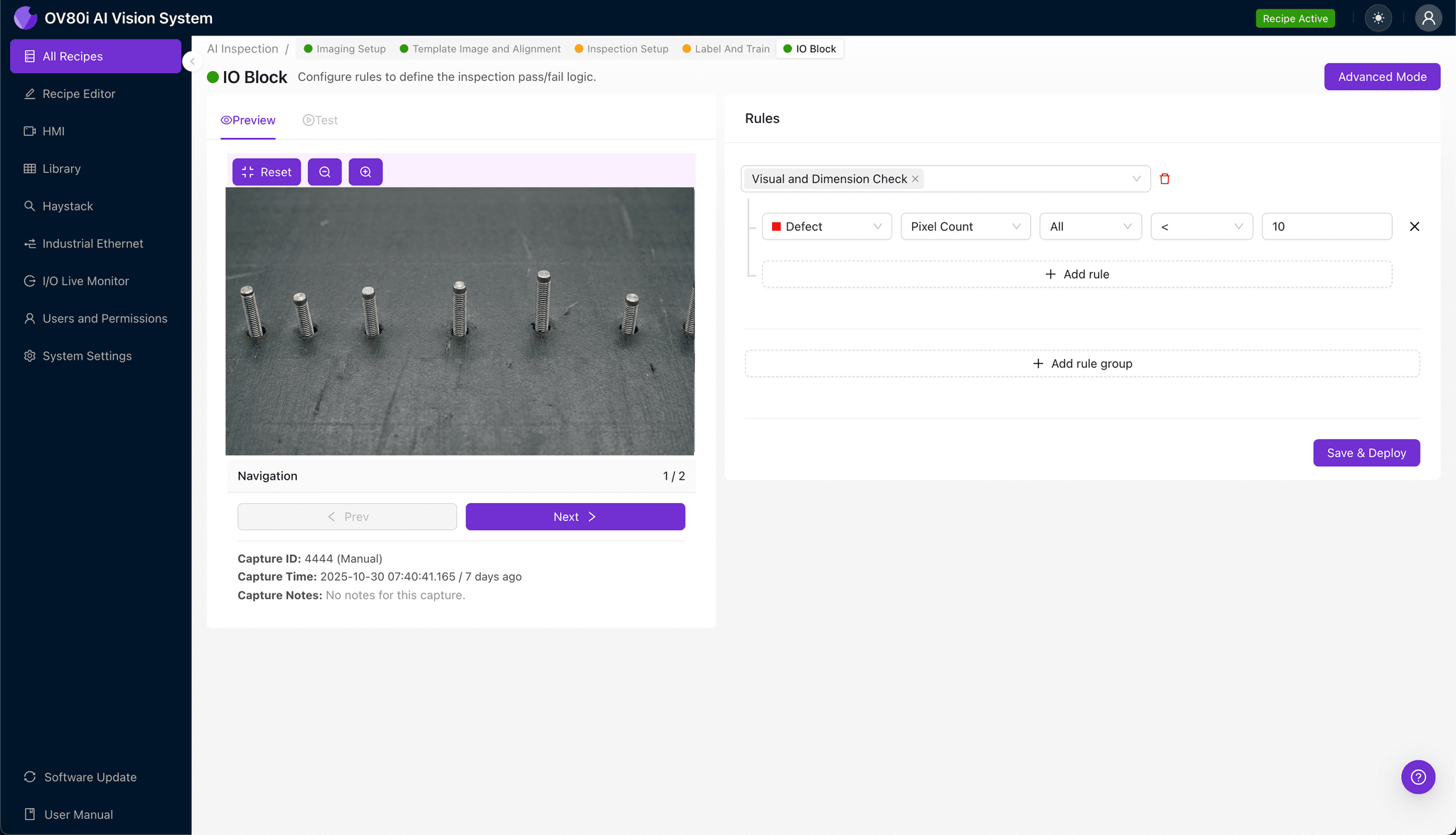 Inspection region selection for compliant pin seating depth analysis