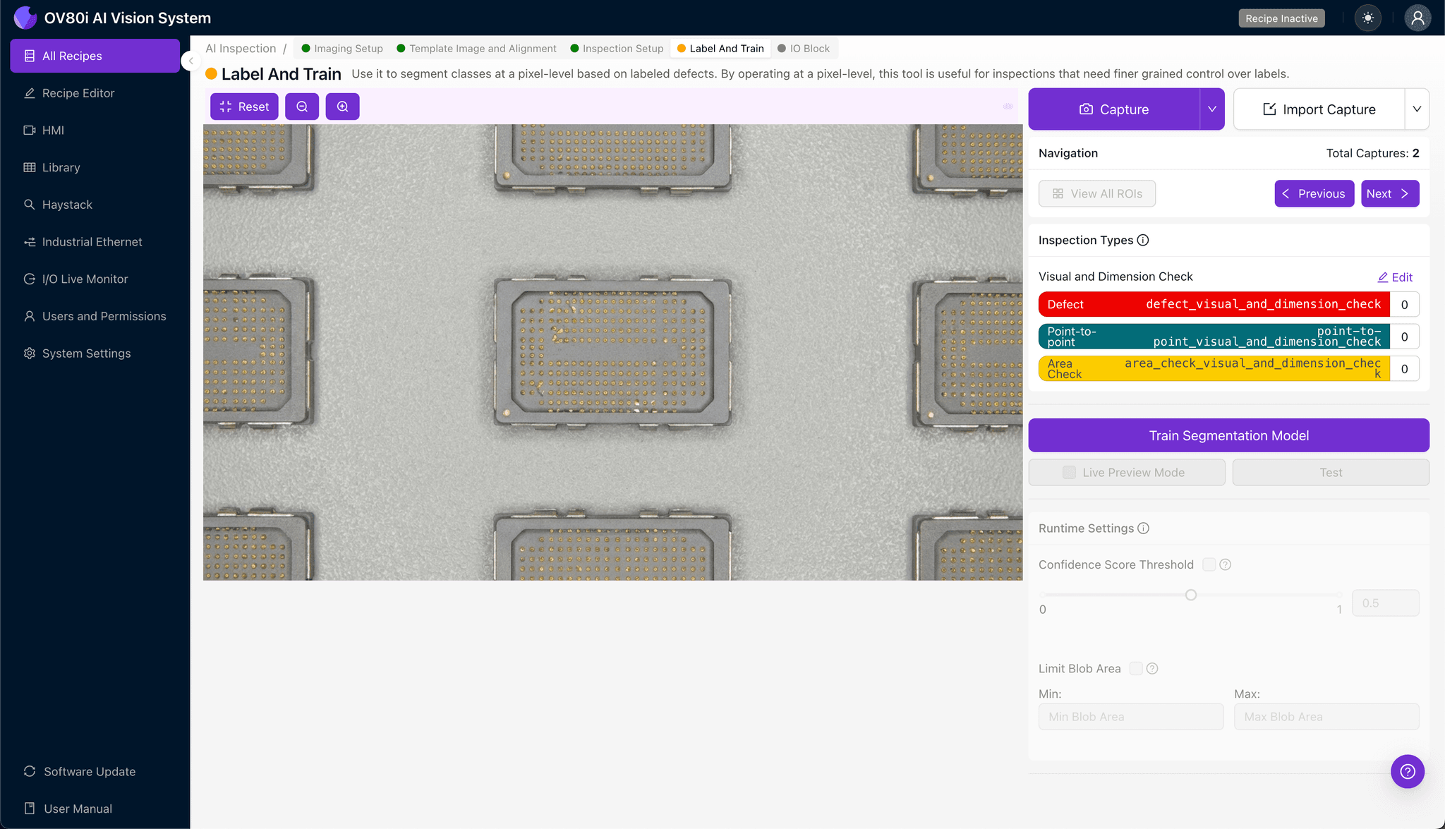 Pass/fail rule configuration for automated CPO socket sorting
