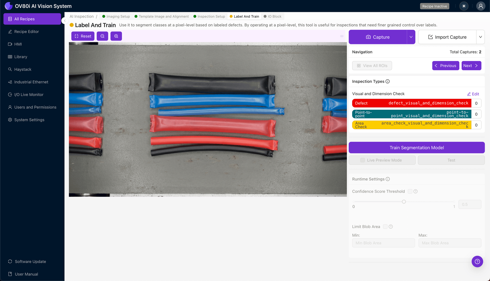Rules configuration for automated heat-shrink tubing quality decisions
