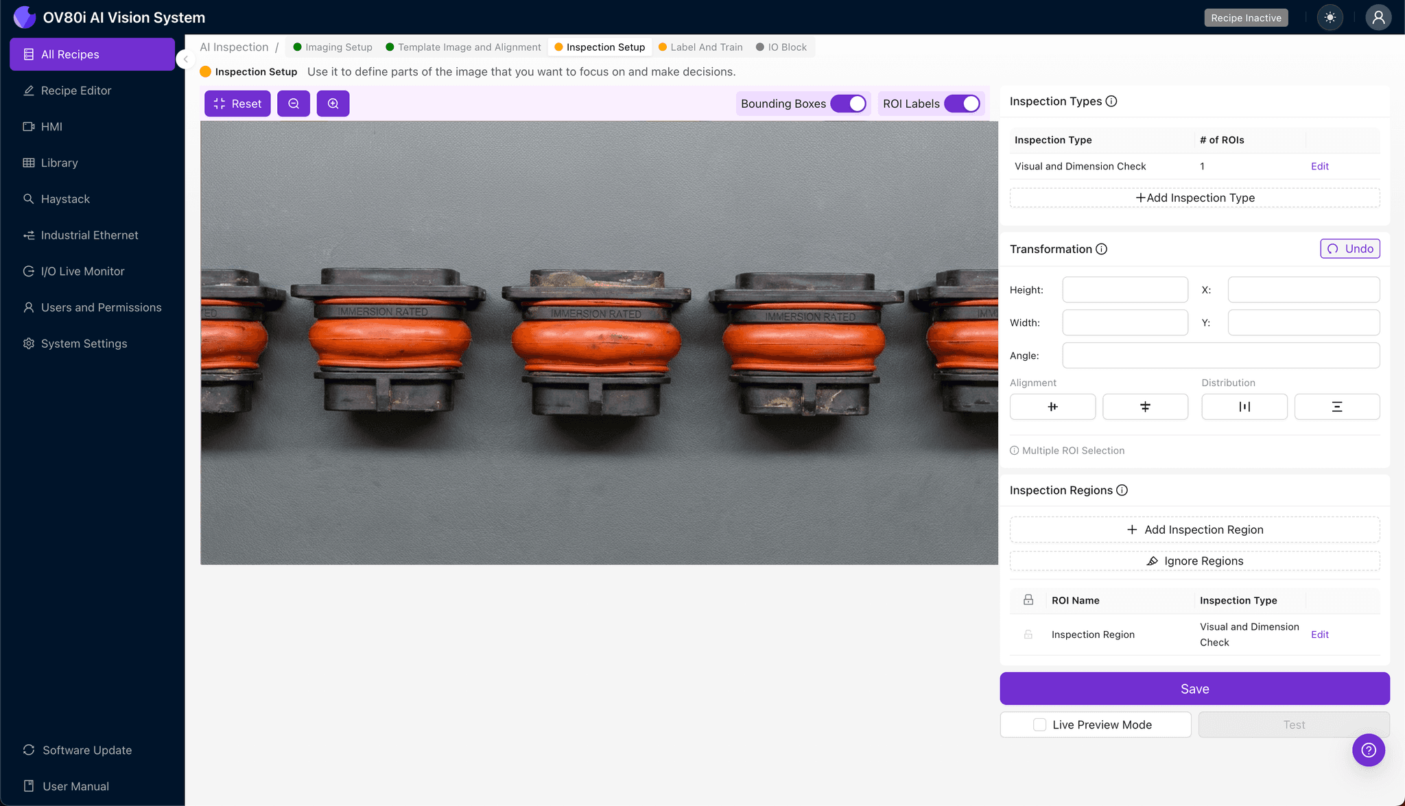 Data labeling interface for elastomer swelling defect classification