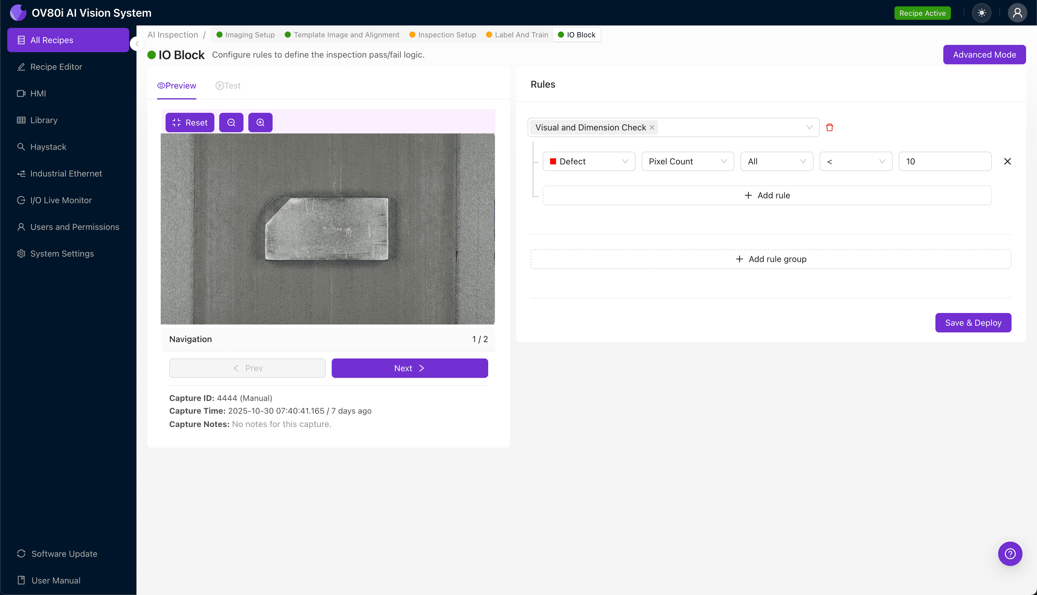 How to Inspect Keying Features with Sheared Corners Using AI Vision