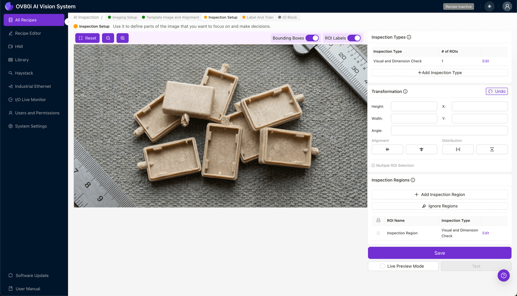 Labeling good and defective LCP housing samples for deep learning training