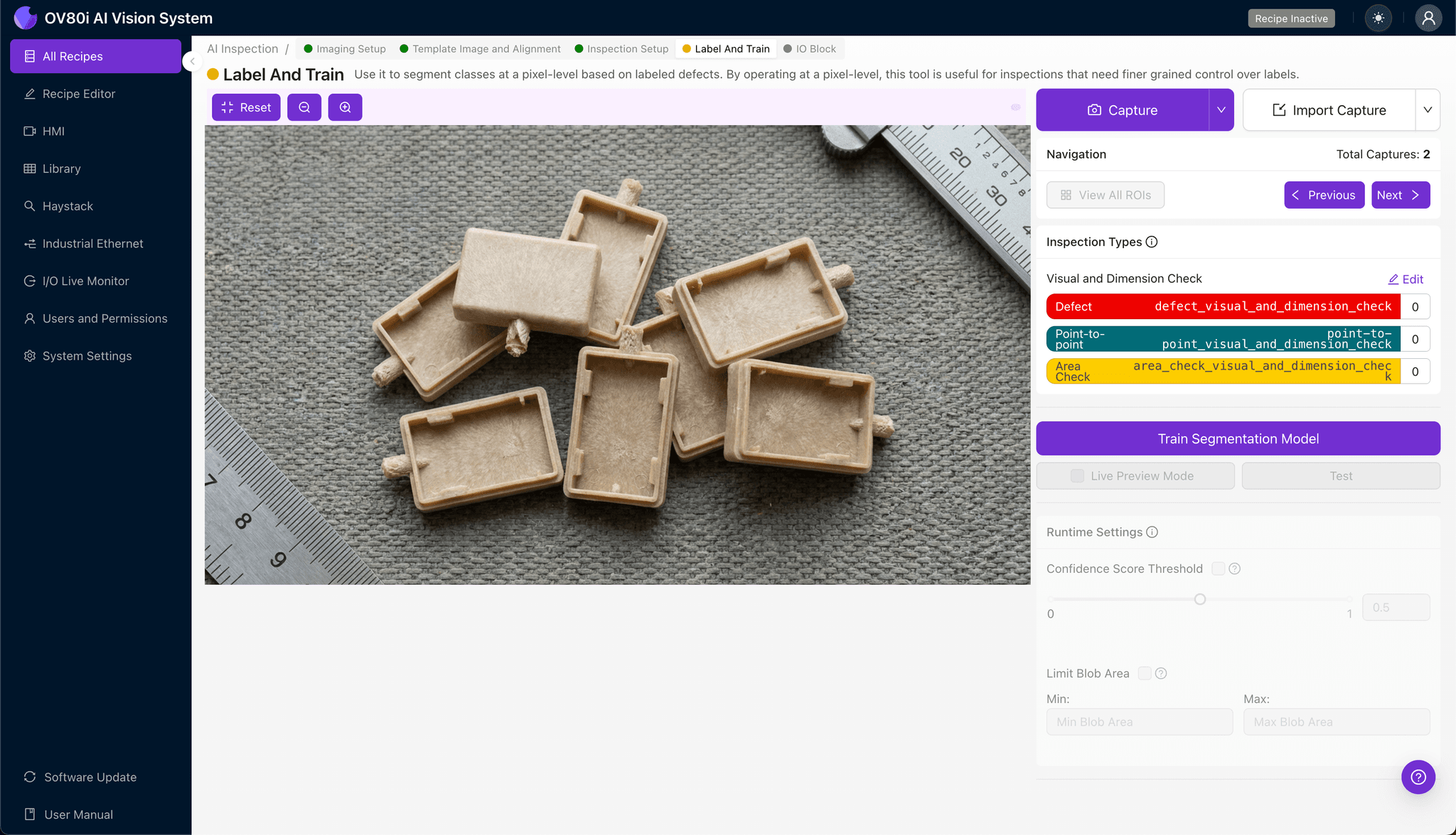 Pass/fail rule configuration for LCP housing inspection