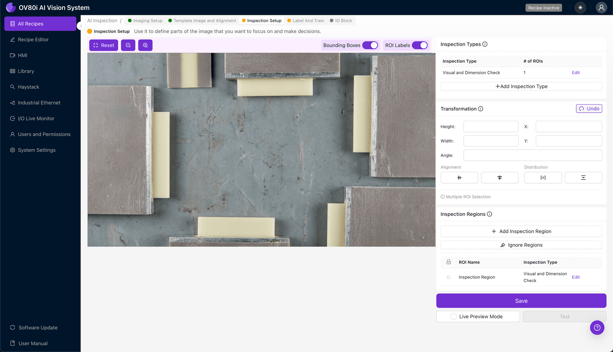 Labeling micro-strip launch images for deep learning training
