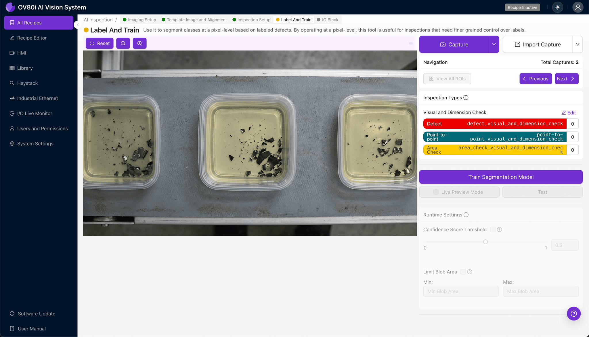 Configuring pass/fail rules for plating quality inspection