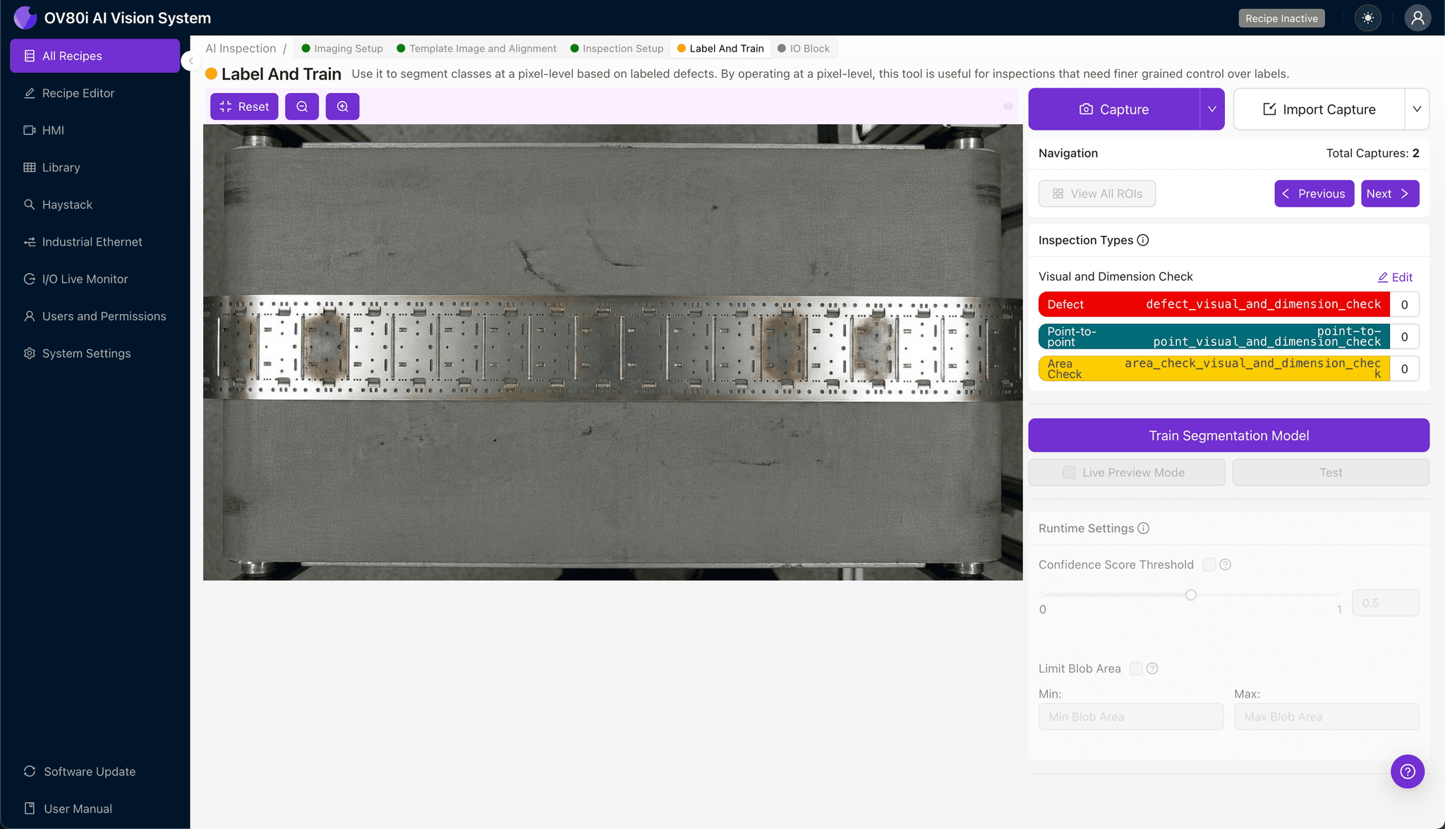 Pass/fail rule configuration for shadow area defect detection