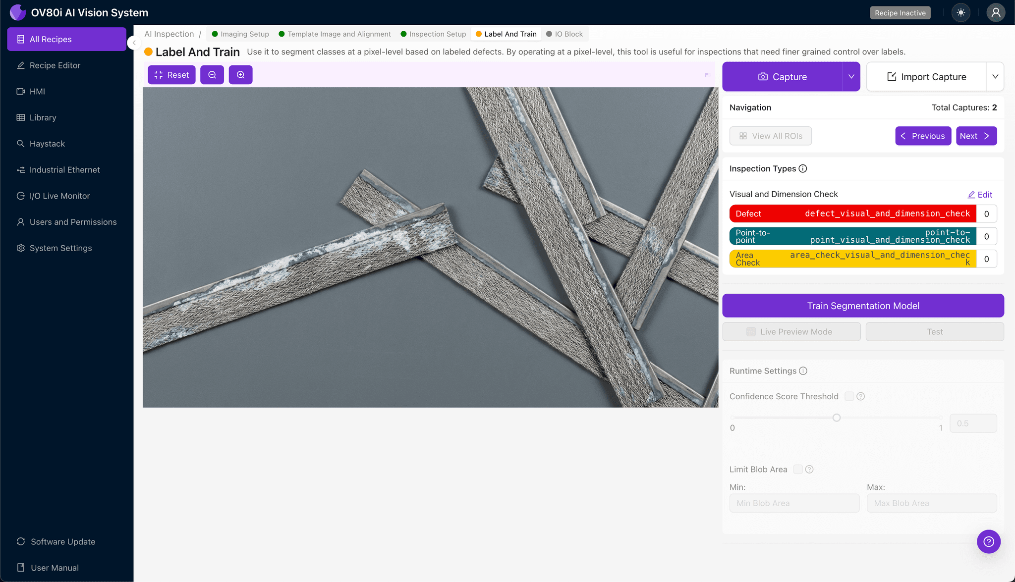 Configuring pass/fail rules for galvanic corrosion inspection