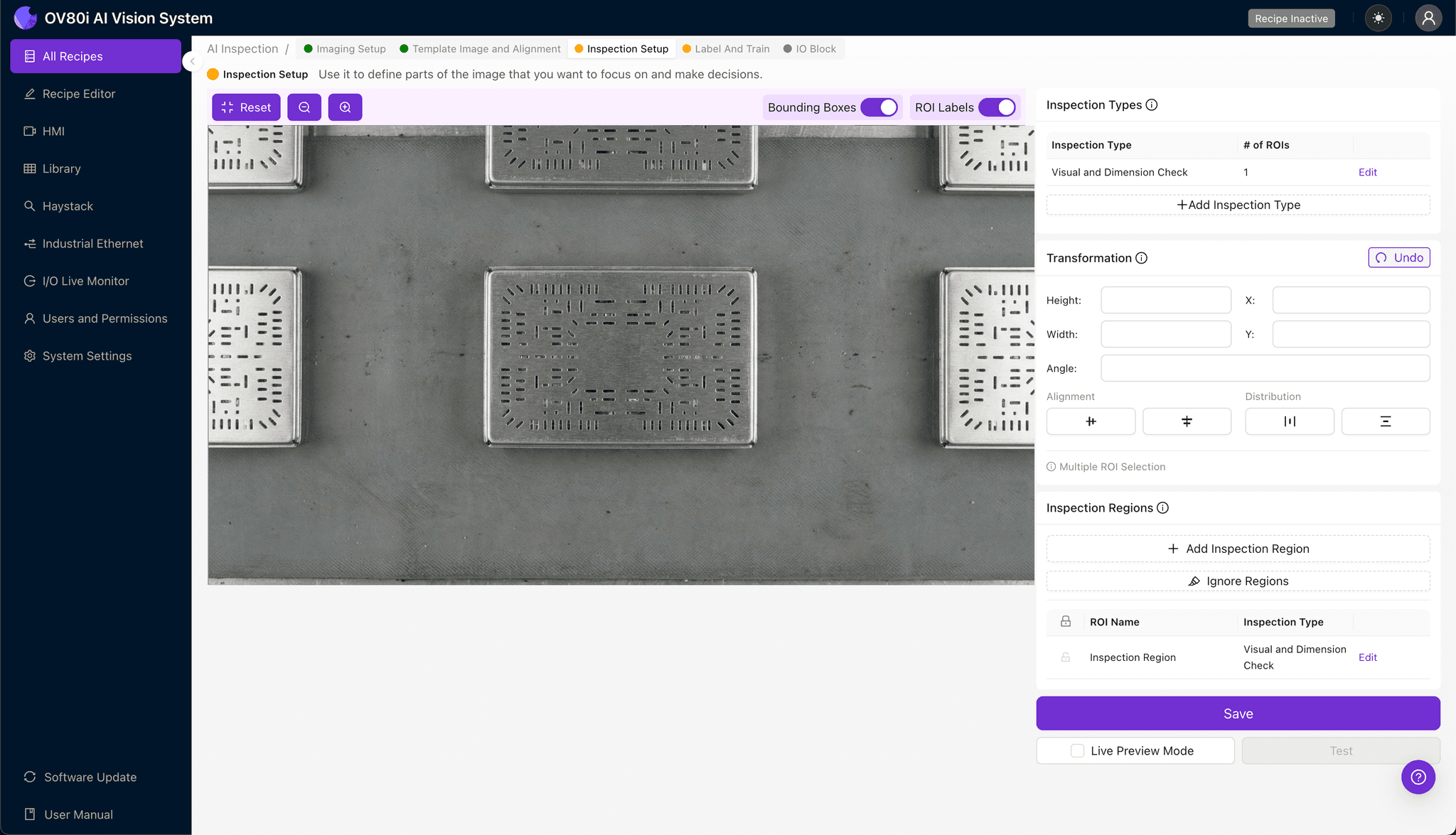 Data labeling interface showing good and bad shielding can examples