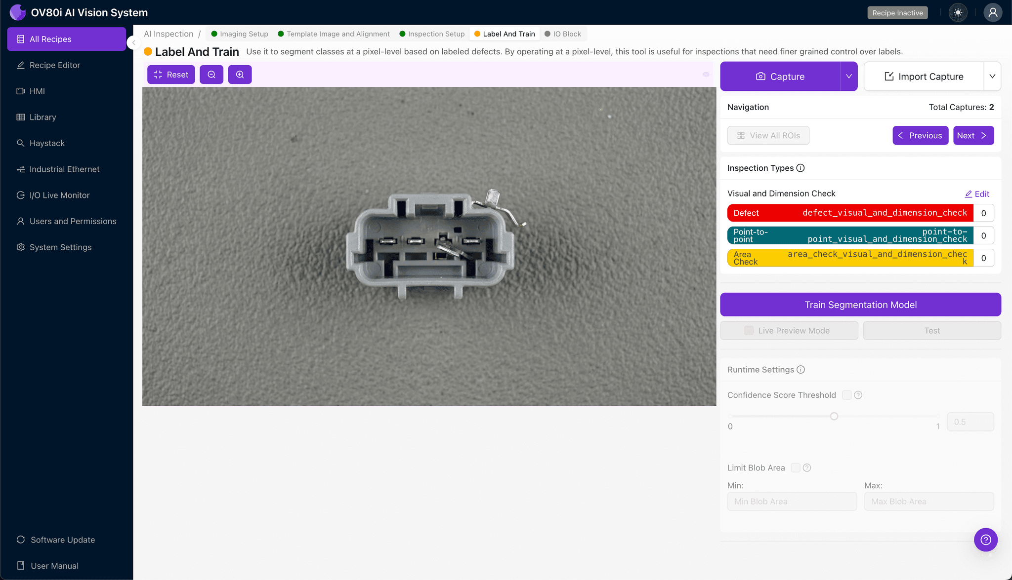 Pass/fail rule configuration for USCAR terminal TPA insertion force defect detection