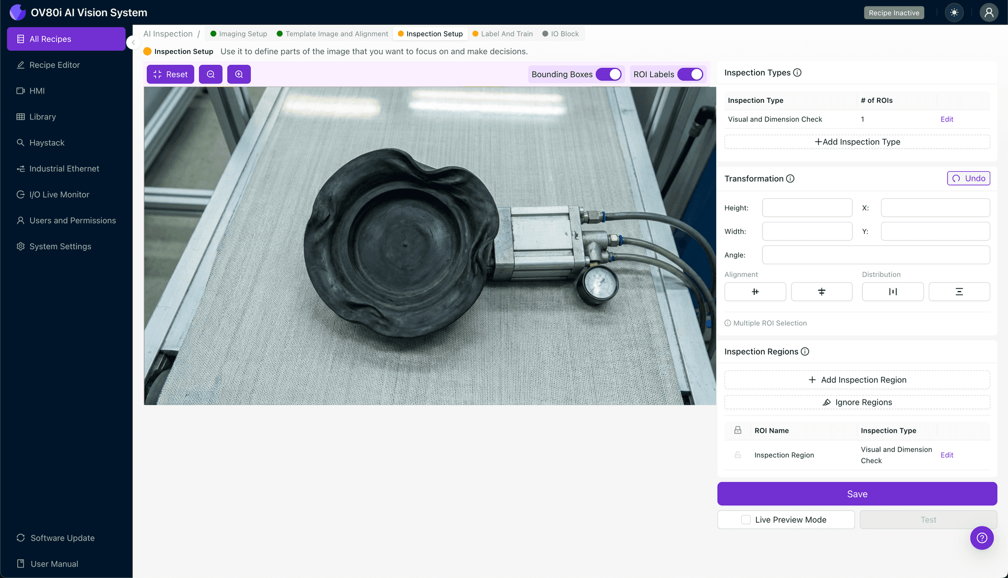 Data labeling interface showing good and bad suction cup examples