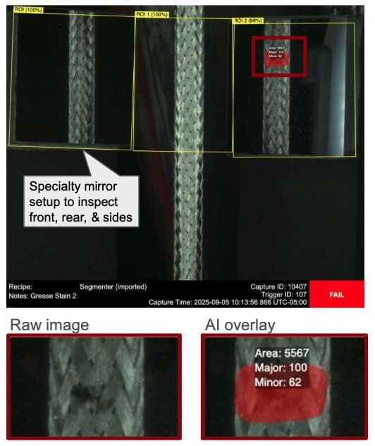 High-Voltage Wire Braid Defect Detection — ví dụ kiểm tra lỗi ngành Connectors