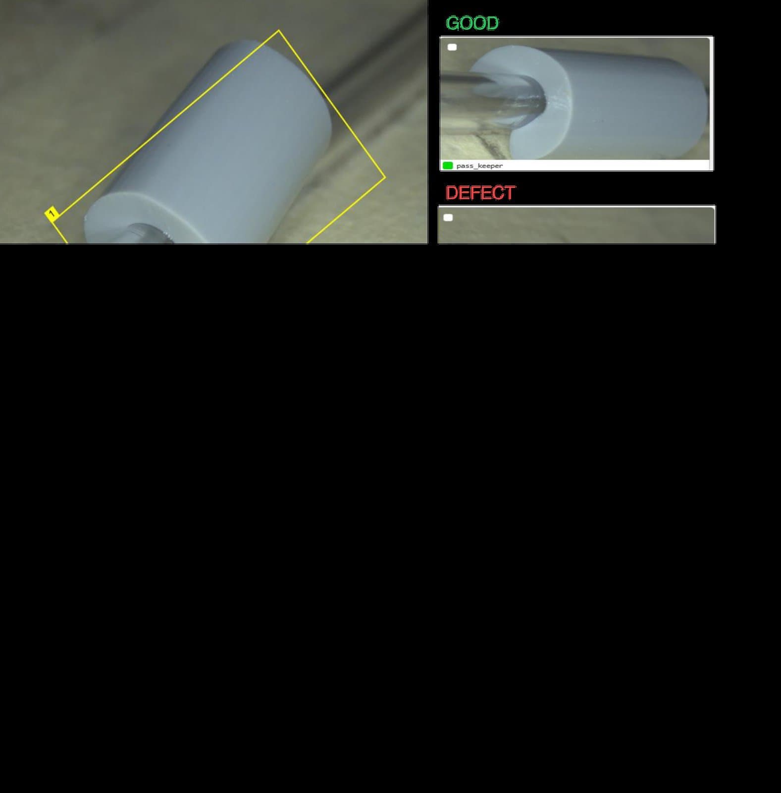 Medical Tube Keeper Presence and Placement Inspection — ví dụ kiểm tra lỗi ngành Medical