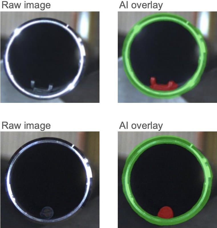 Pipe Weld Caves (Simulated) — ví dụ kiểm tra lỗi ngành Metals