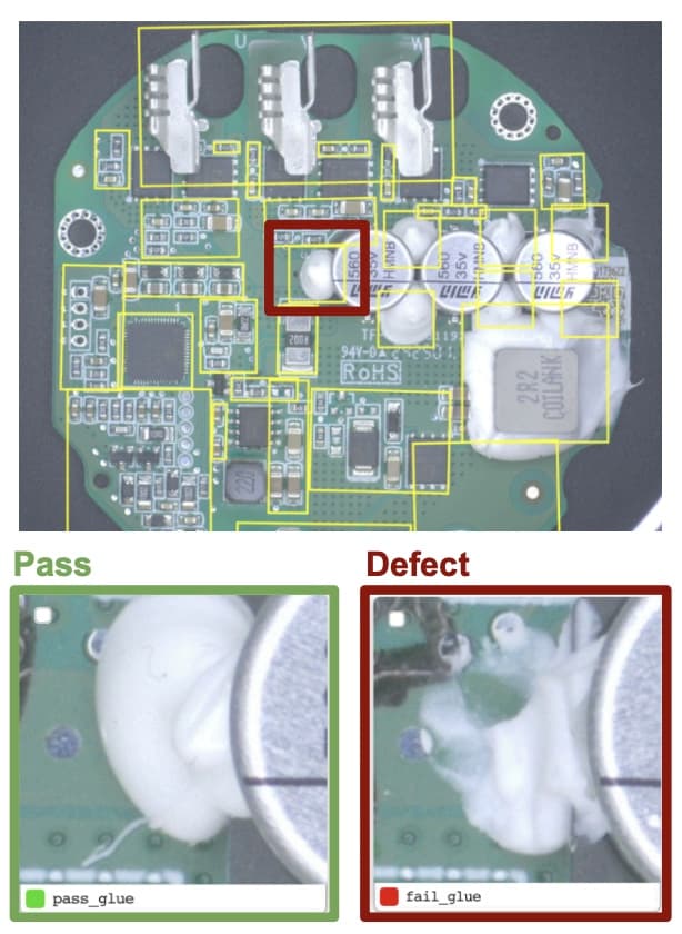 Potting Defect on PCBA for EVs | Caso de Inspección con IA | Overview