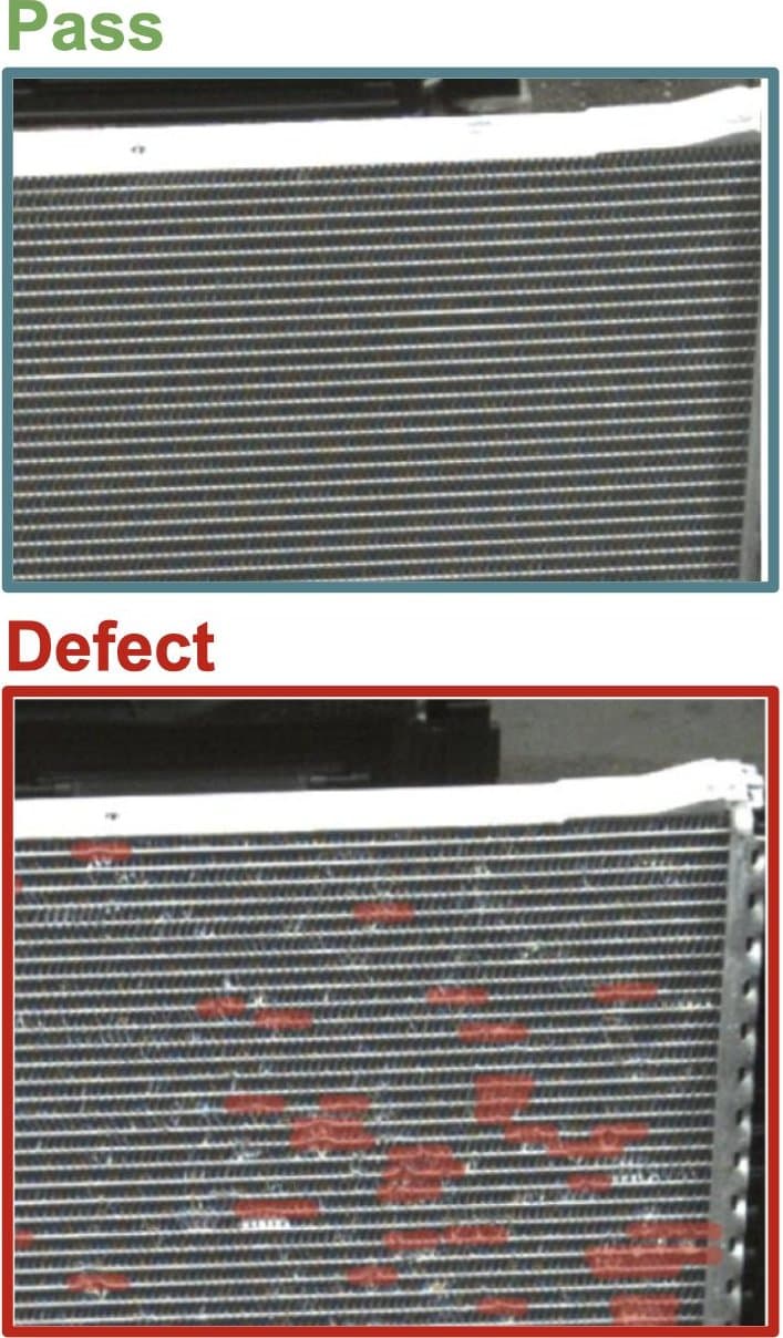 Radiator Pinhole Defect Detection — ví dụ kiểm tra lỗi ngành Connectors