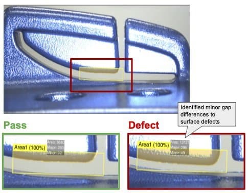 Seatbelt Guide Gap Check — ví dụ kiểm tra lỗi ngành Automotive