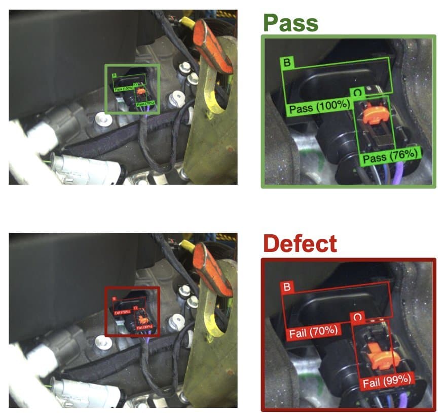 Soft-Seated Connector Assembly — ví dụ kiểm tra lỗi ngành Connectors