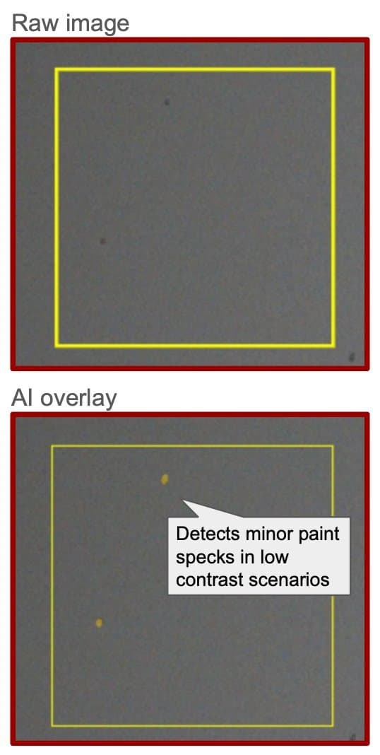 Underbody Overspray Detection — ví dụ kiểm tra lỗi ngành Automotive
