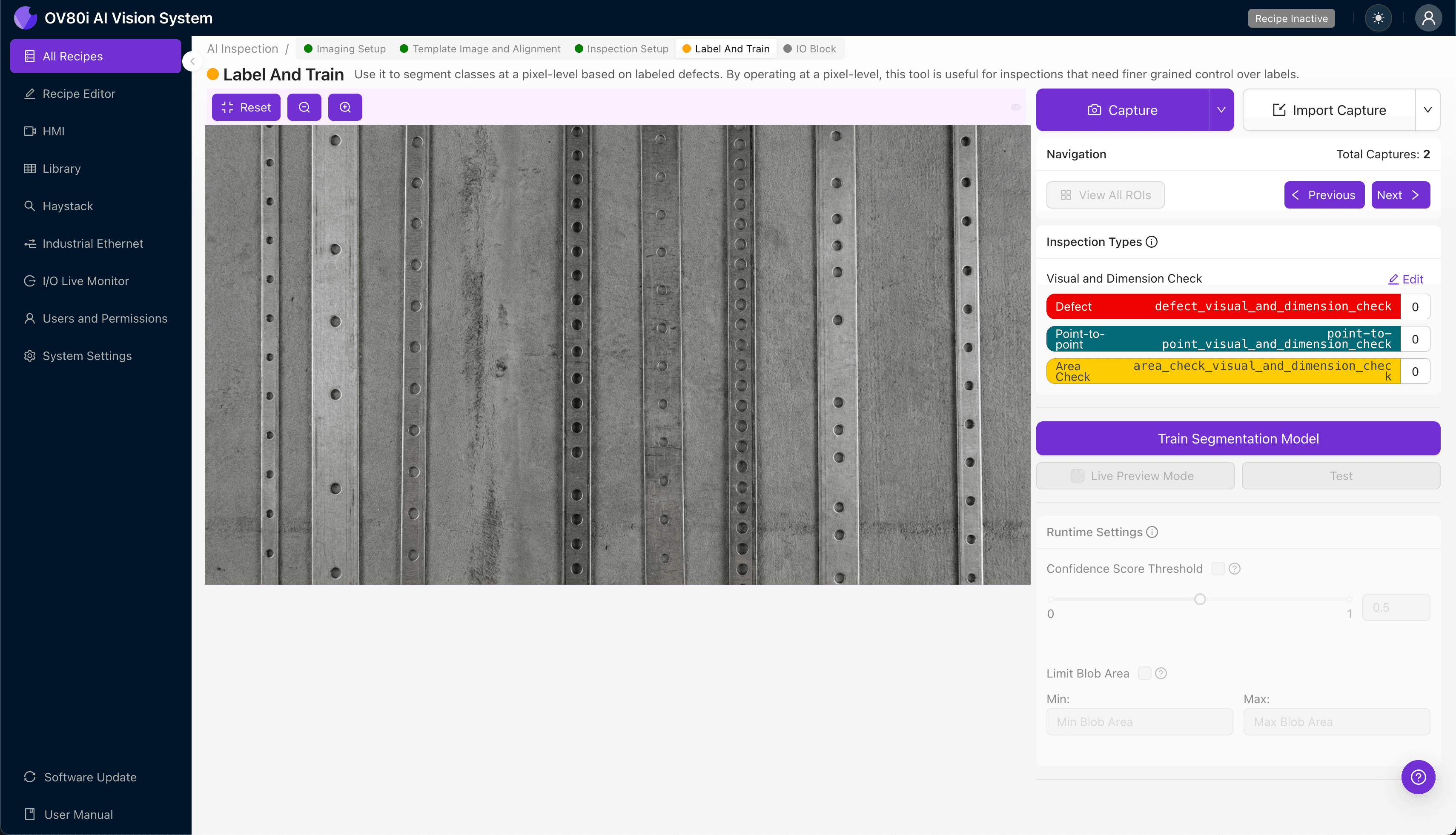 Rules configuration for automated pitch variance rejection
