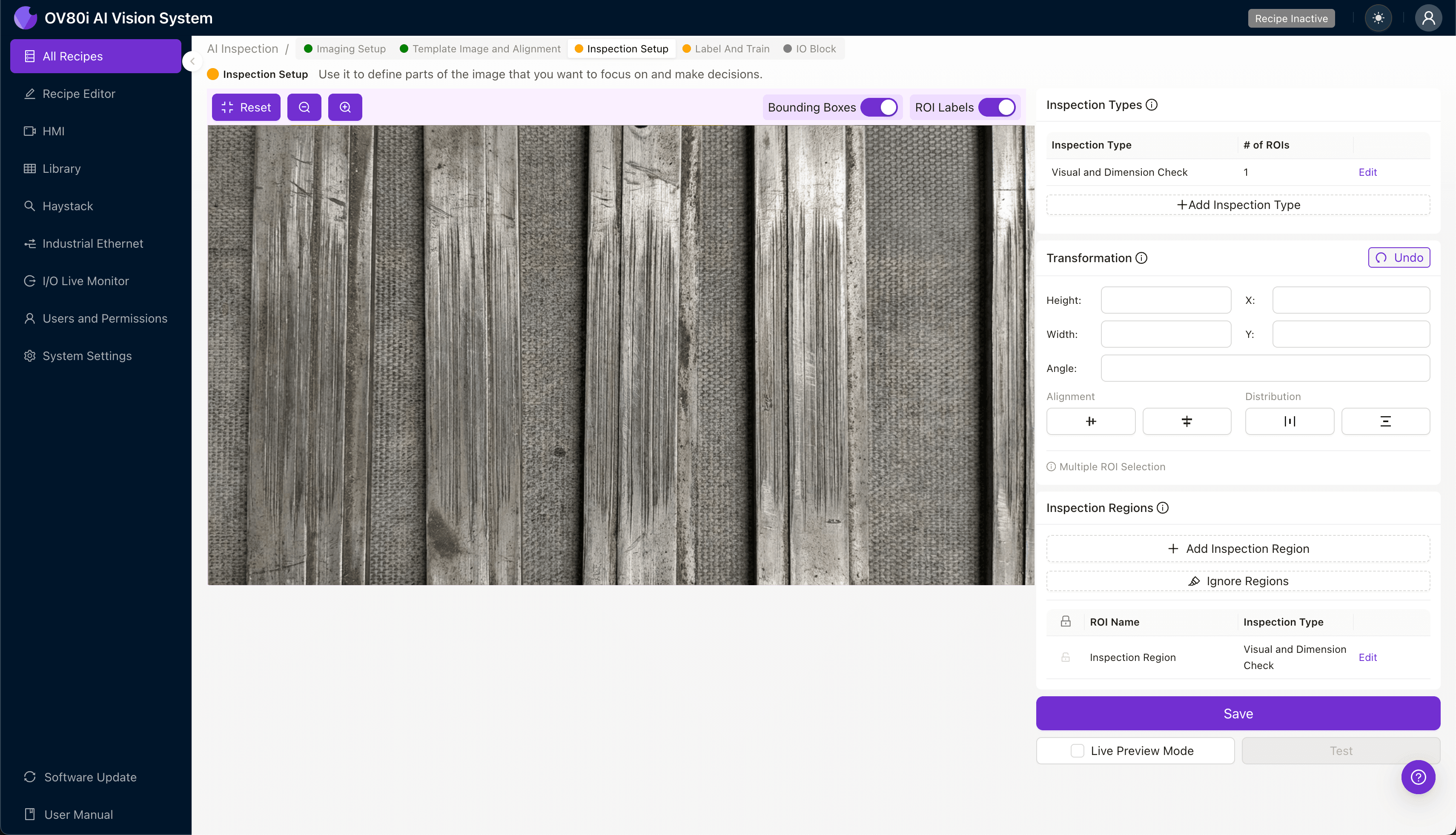 Labeling contact beam images for AI training