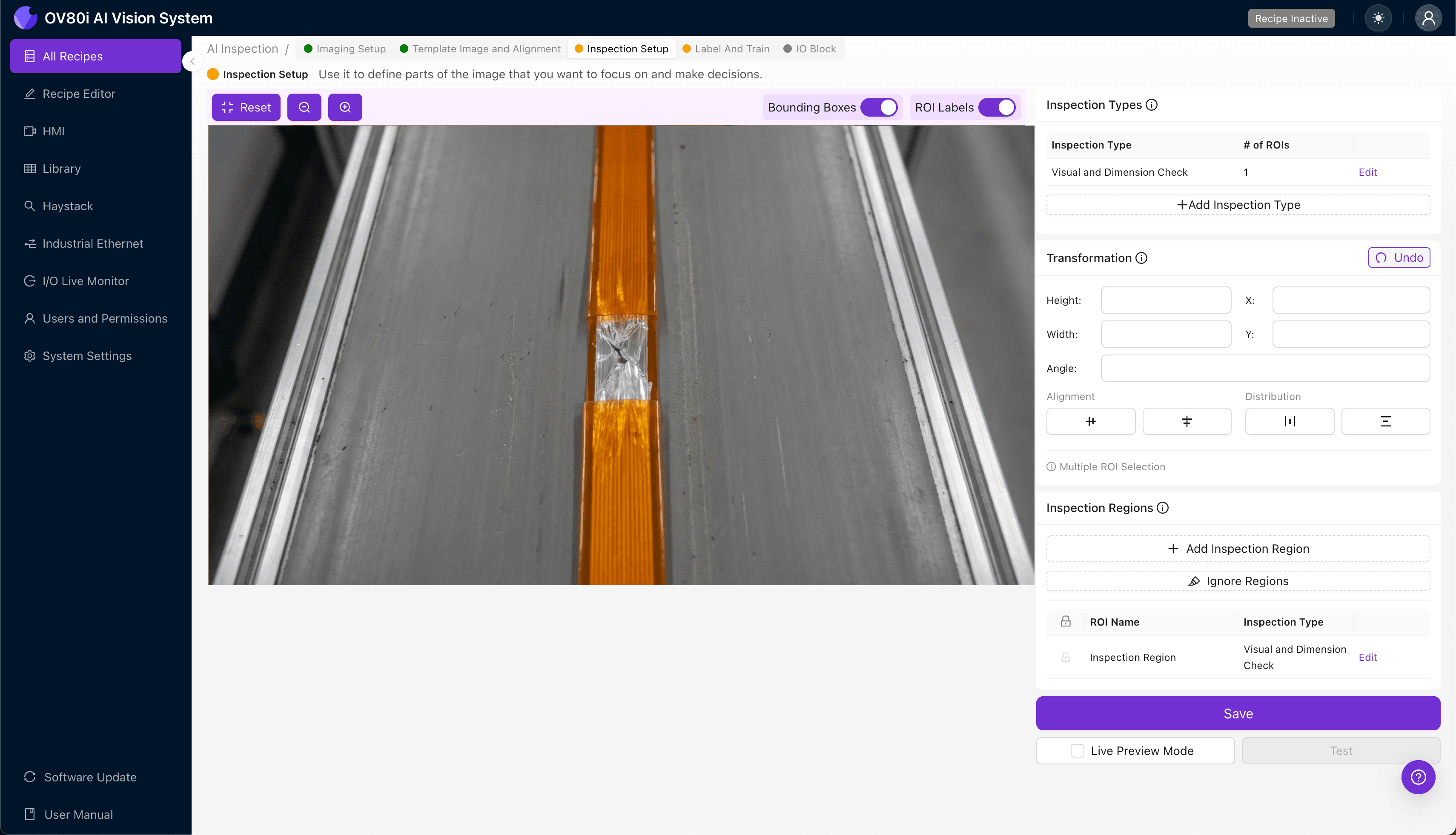 Labeling good and bad fiber ribbon samples for AI training