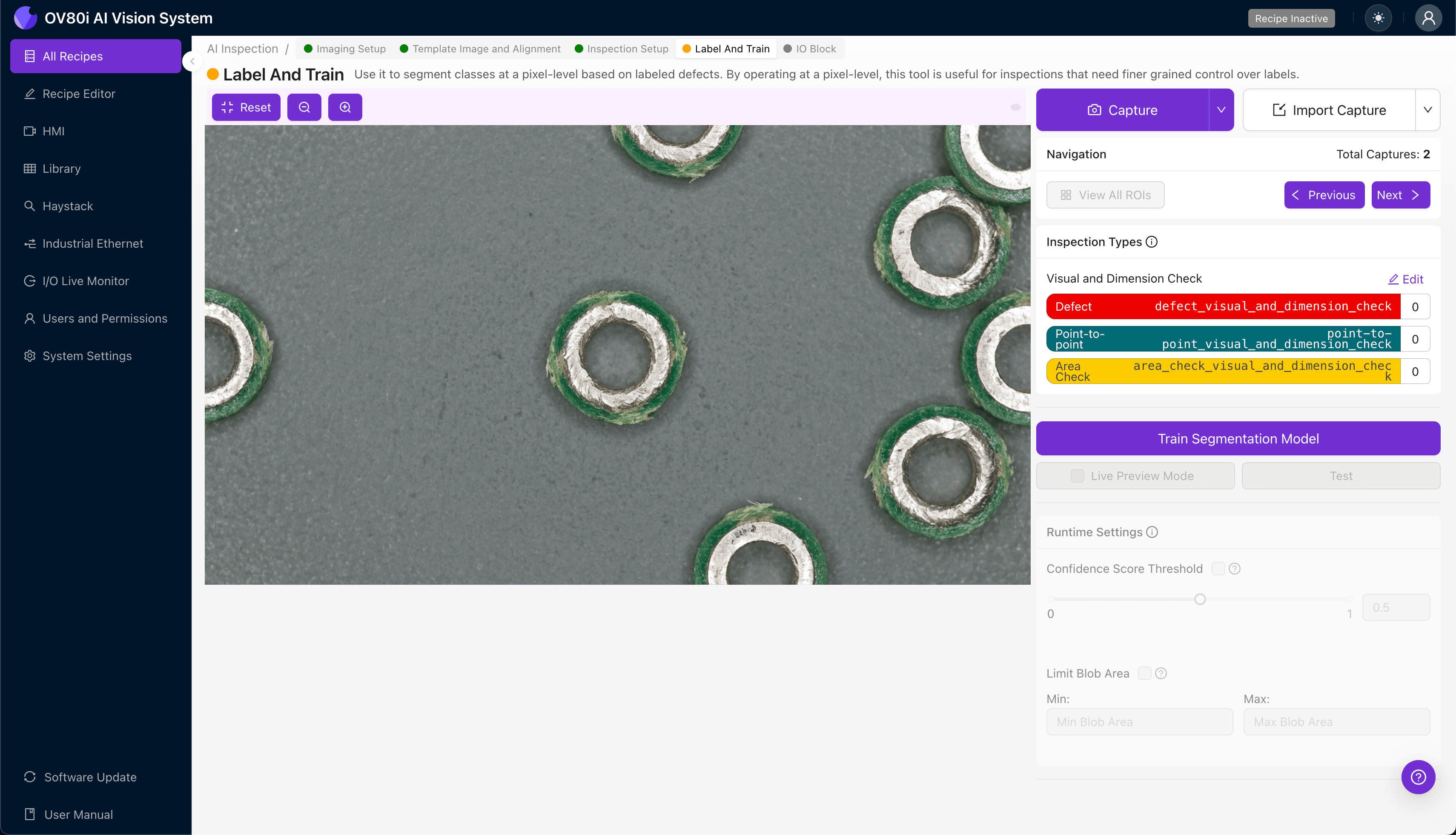 Pass/fail rule configuration for automated PCB through-hole inspection