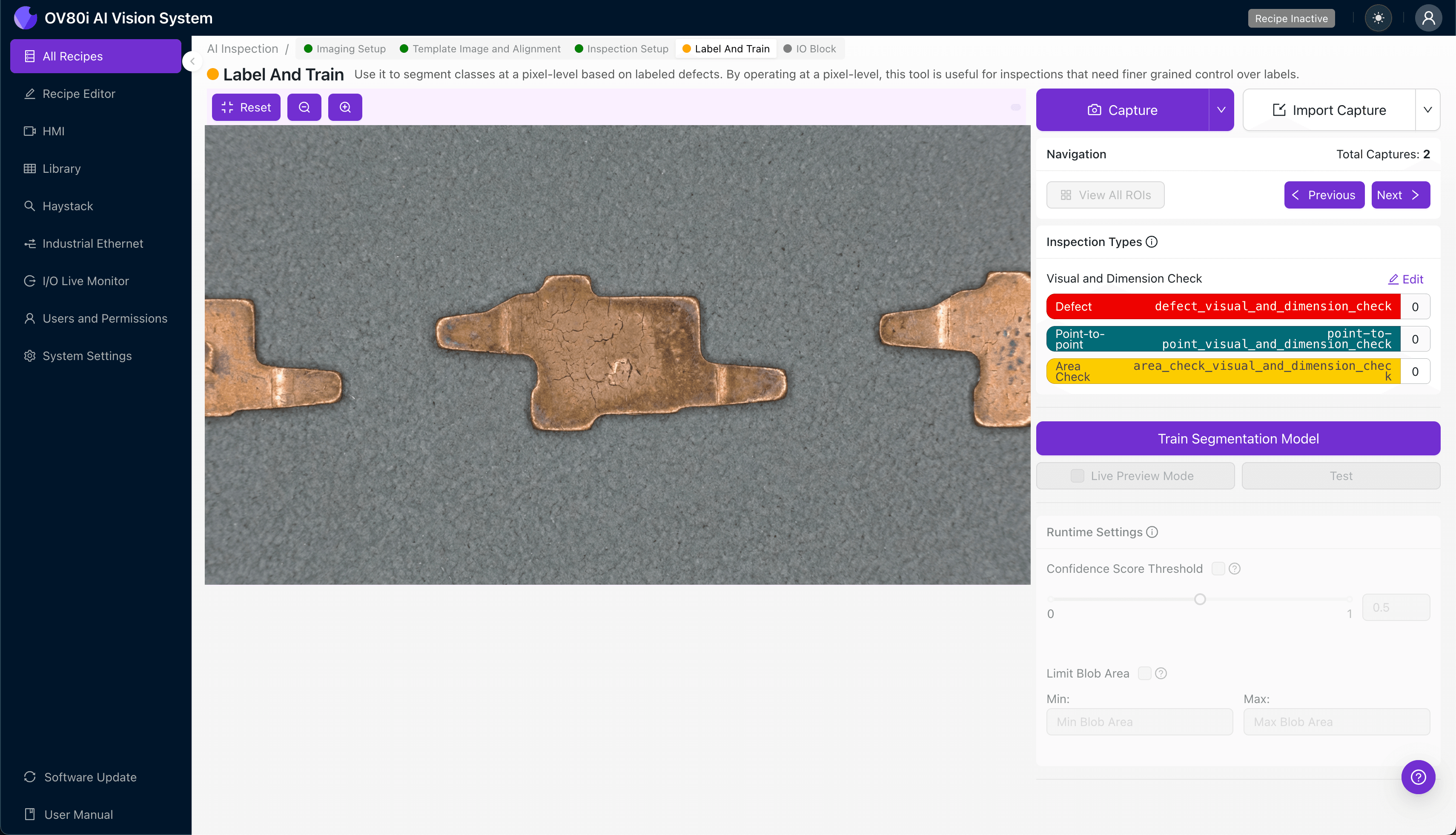 Creating inspection rules for automated pass/fail decisions