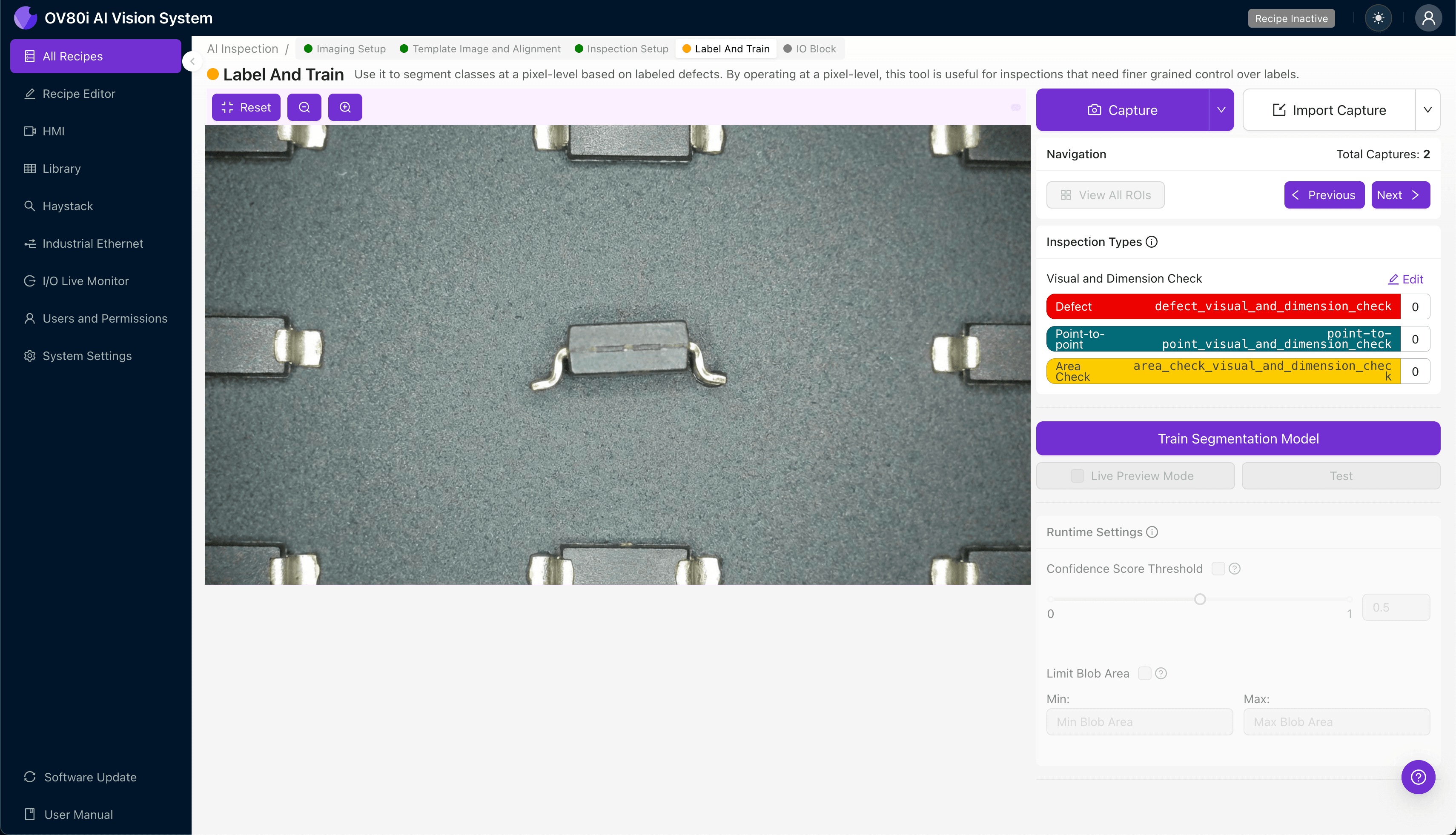 Pass/fail rule configuration for automated coplanarity inspection