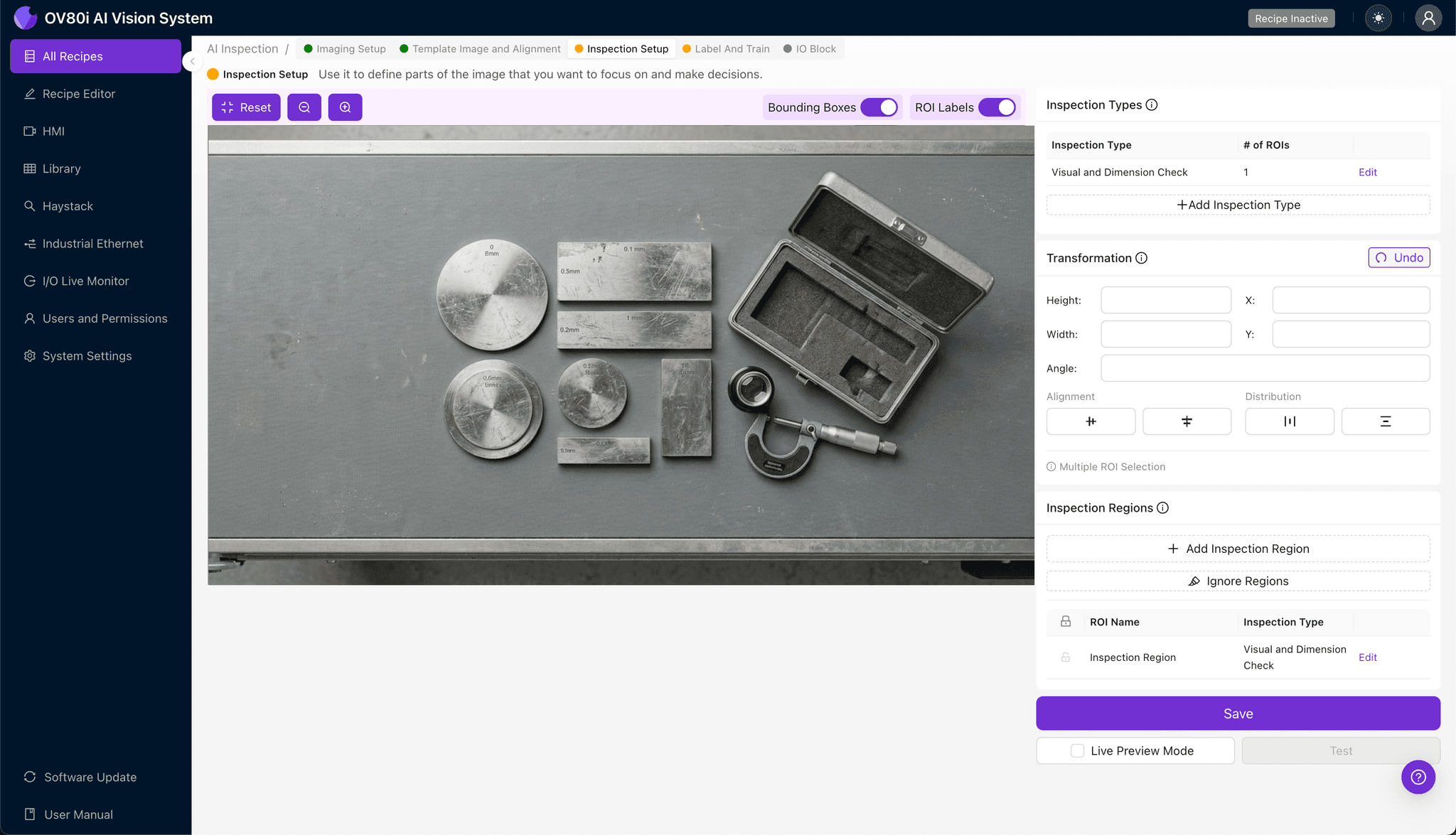 Labeling calibration kit surface images for AI training