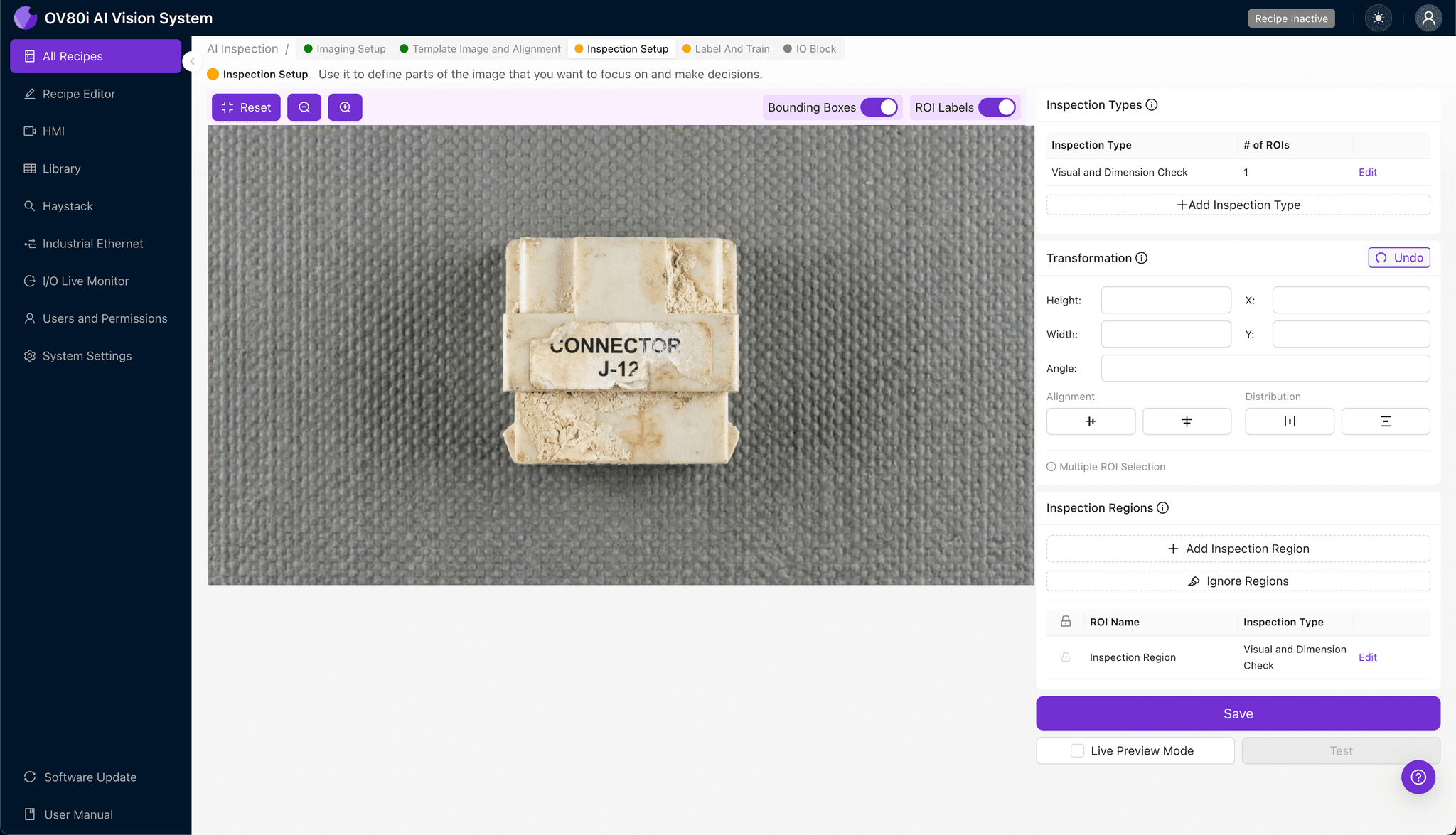 Labeling connector housing images for AI model training
