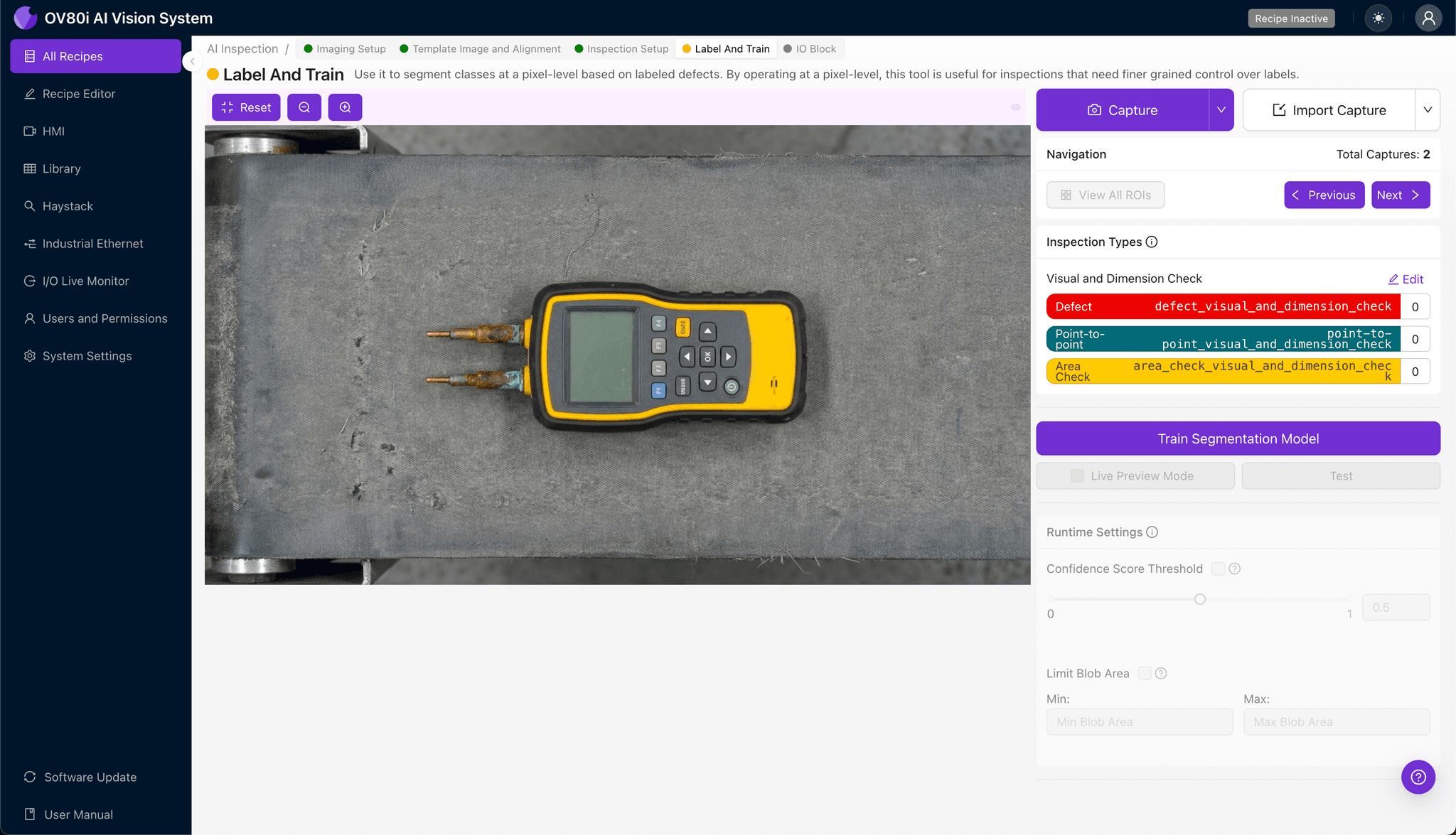 Pass/fail rule configuration for automated contact inspection decisions