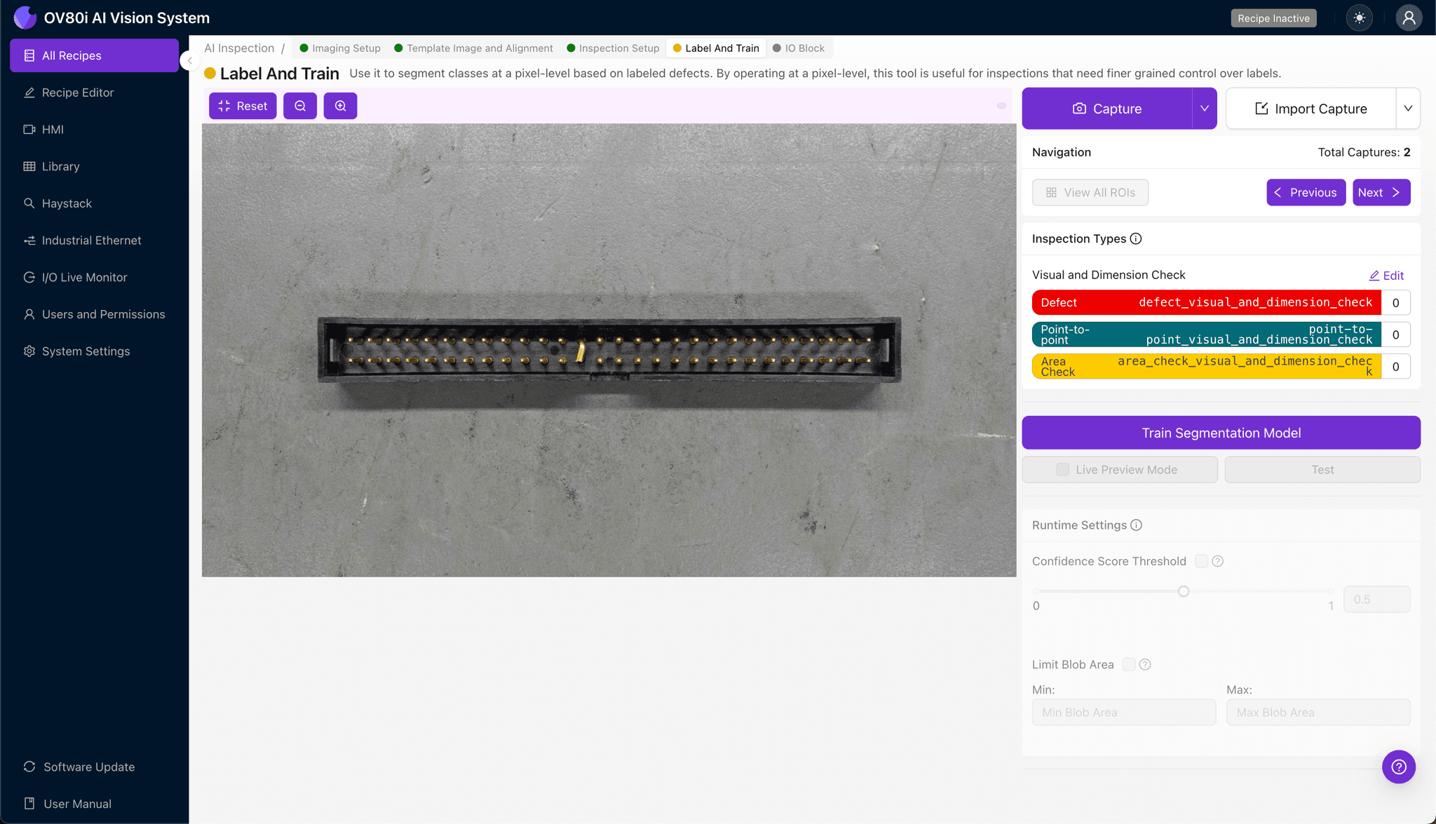 Rules engine configuration for automated pass/fail decisions on backplane headers