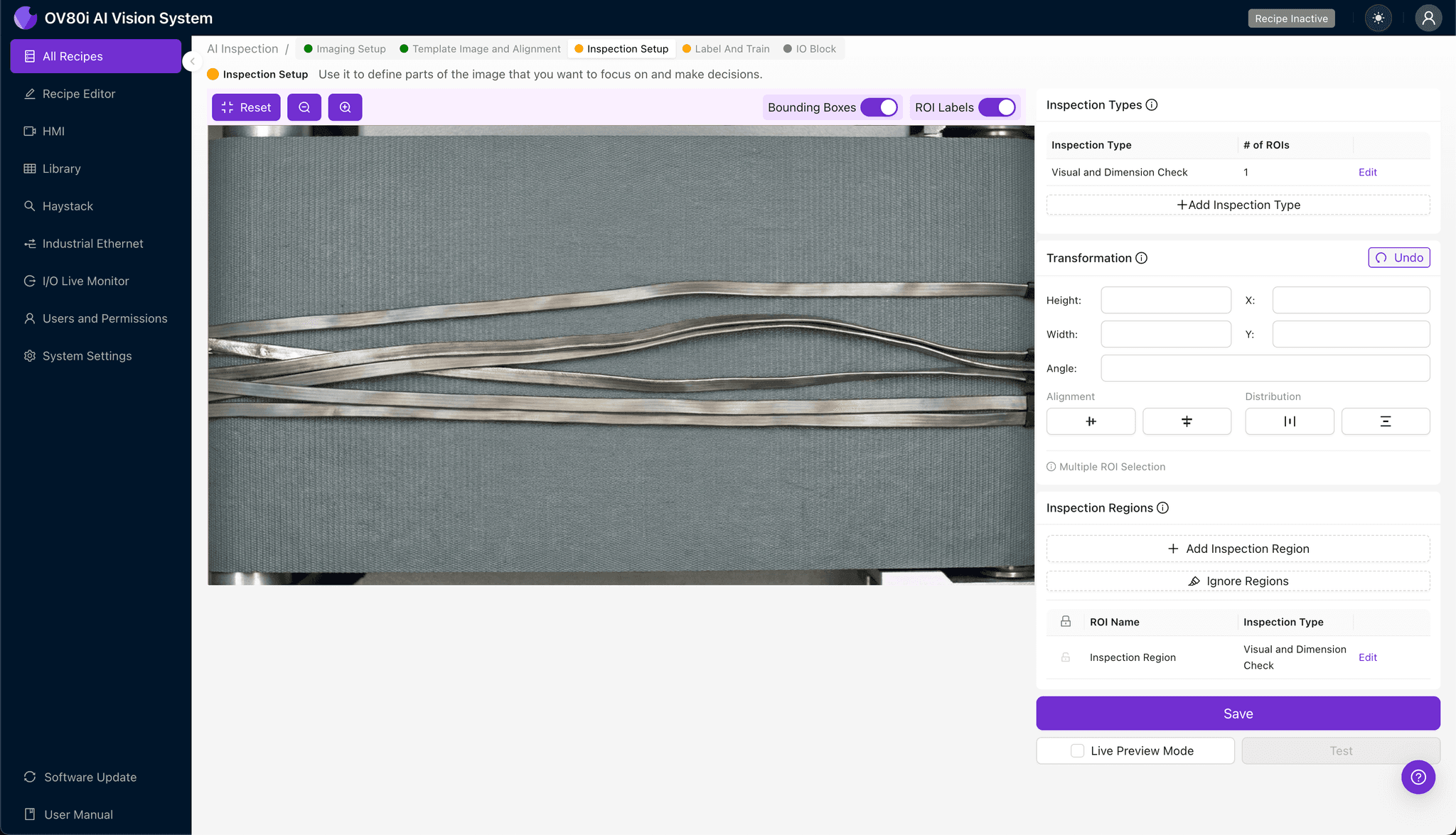 Data labeling interface showing good and bad examples of high-speed links with thermal defects
