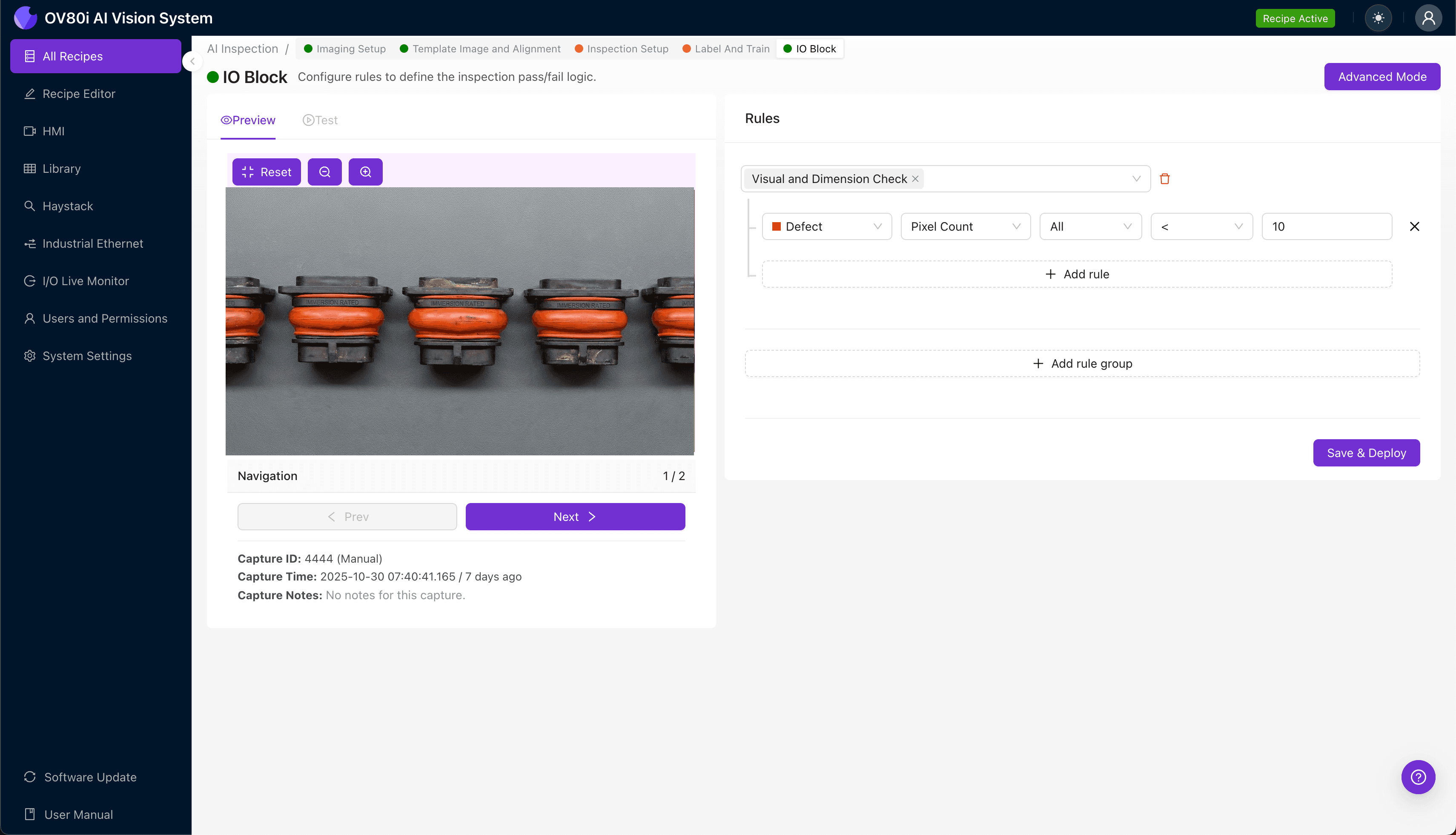 Automating Visual Inspection of Immersion-Rated Connectors with Elastomer Swelling