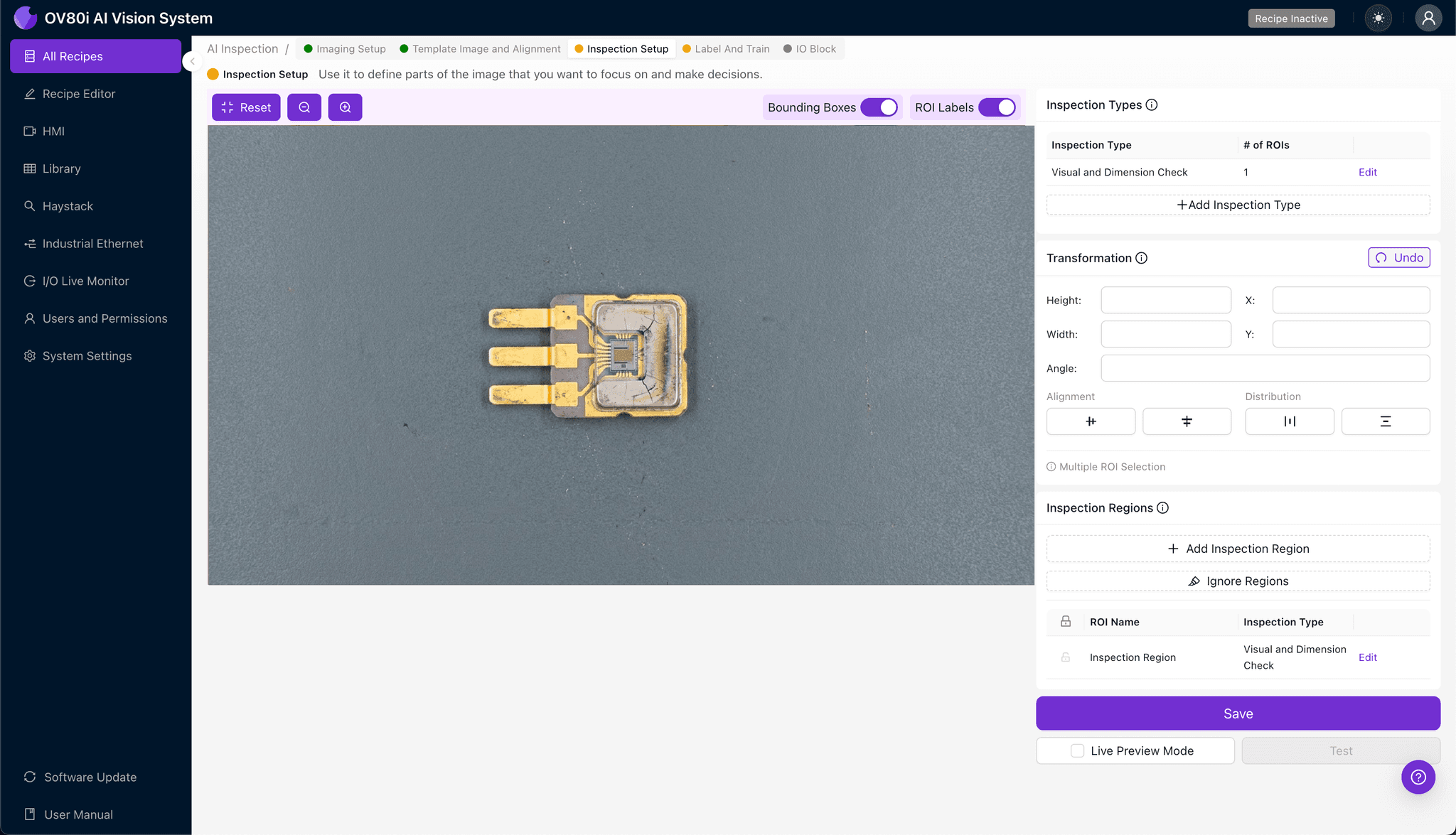 Data labeling interface for training laser diode facet inspection AI