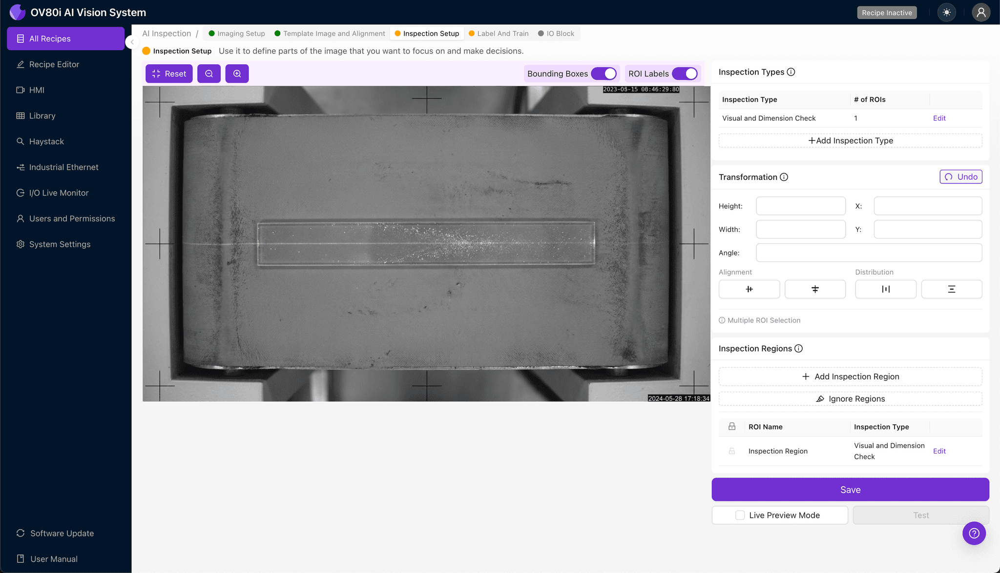 Labeling waveguide images as good or bad for AI model training