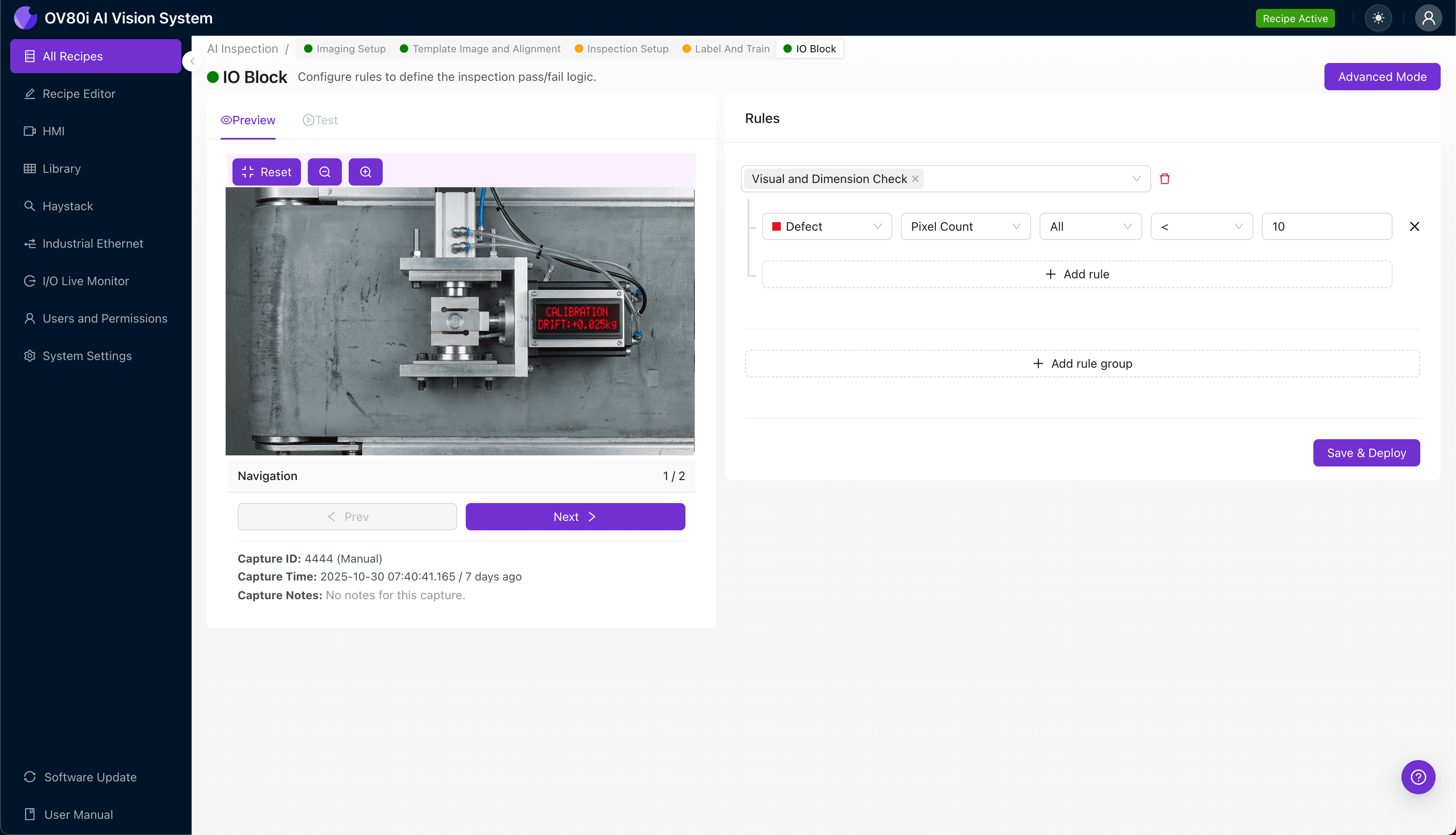 AI-powered visual inspection detecting servo-press load cell calibration drift defects