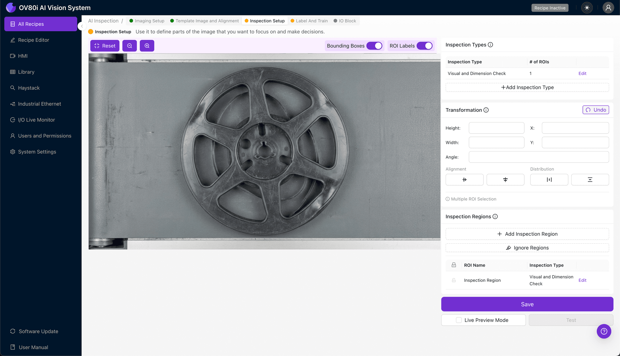 Labeling warped and good tape-and-reel spool images for AI training
