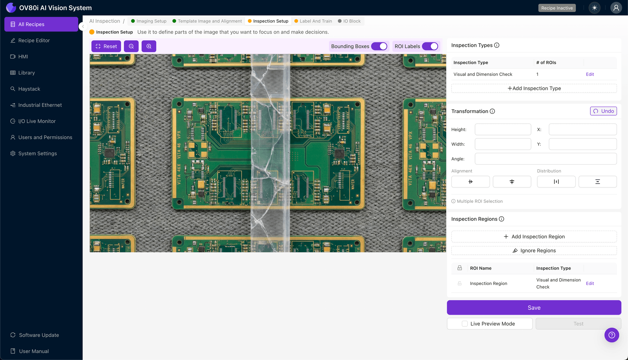 Labeling training data for VITA 46 VPX wafer crack detection AI model
