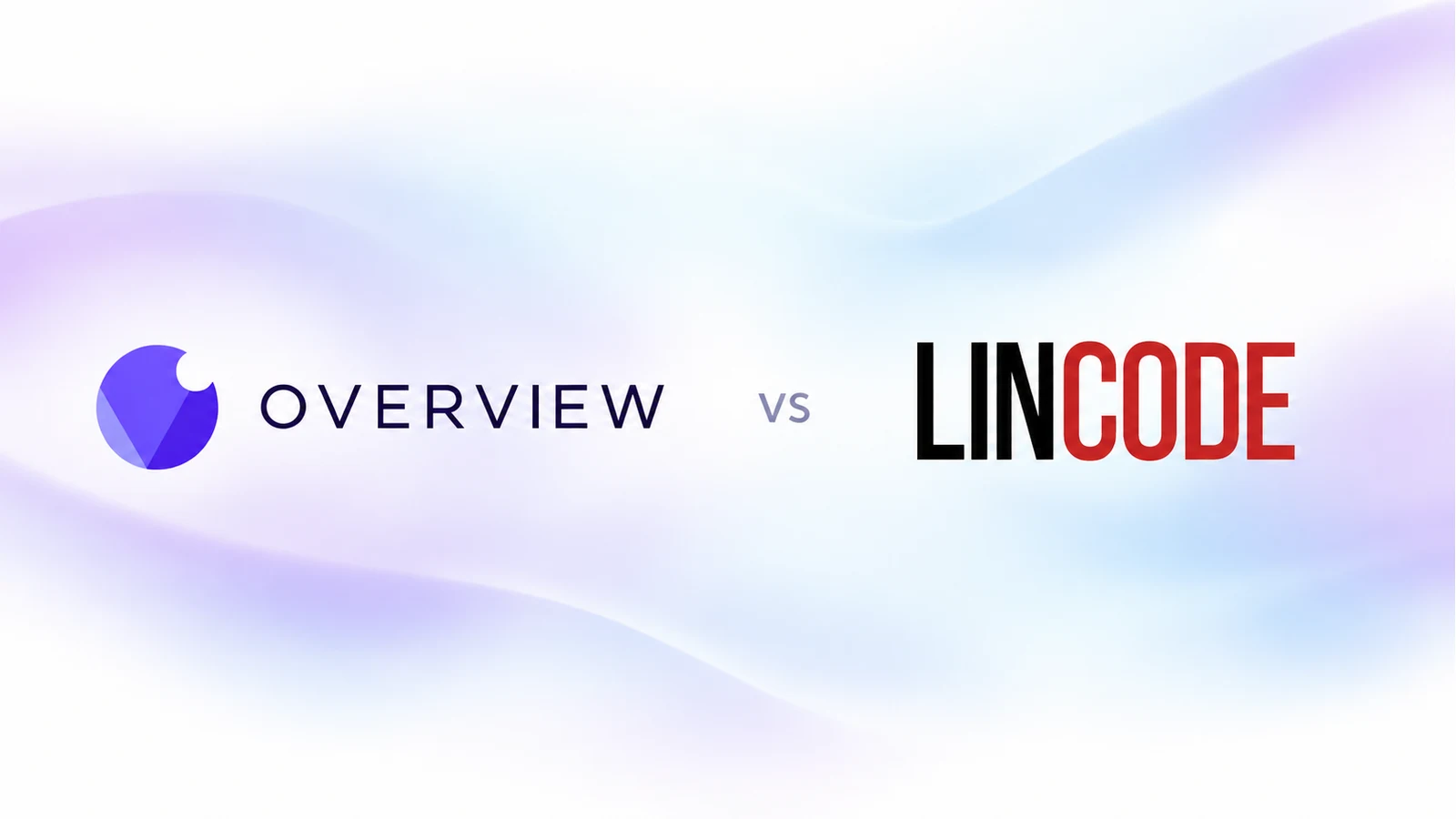 Overview and Lincode LIVIS logos on a soft lavender and blue mesh gradient