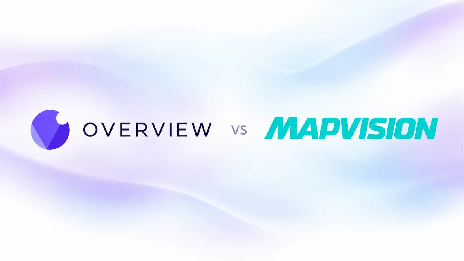 Overview and Mapvision logos on a soft lavender and blue mesh gradient