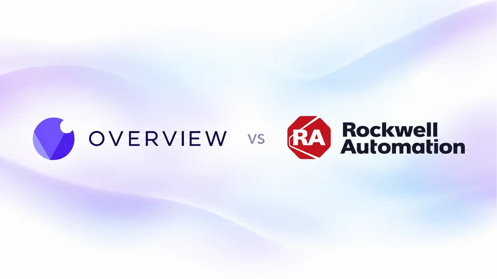 Overview and FactoryTalk Analytics VisionAI logos on a soft lavender and blue mesh gradient