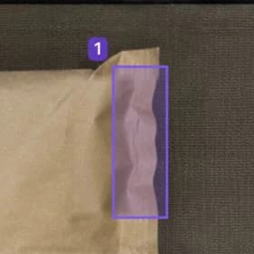 Synthetic packaging seal defect example 4