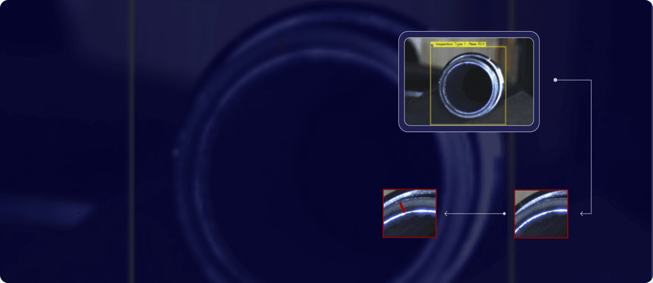 Example of defect inspection