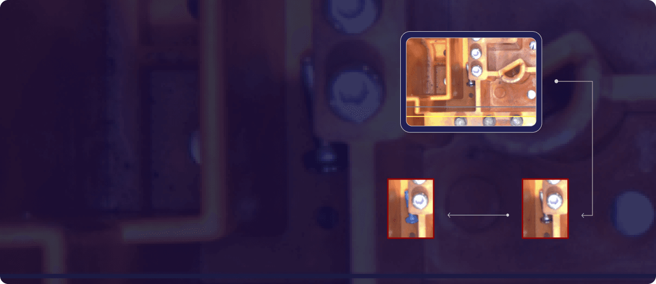 Example of defect inspection