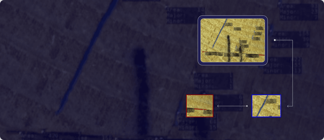 Example of defect inspection